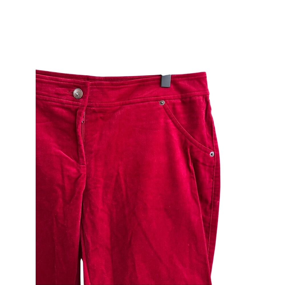 Vintage S&D Corduroy Bootcut Flare Pants Size 8 Red 90s Retro Made in the USA - Picture 14 of 14